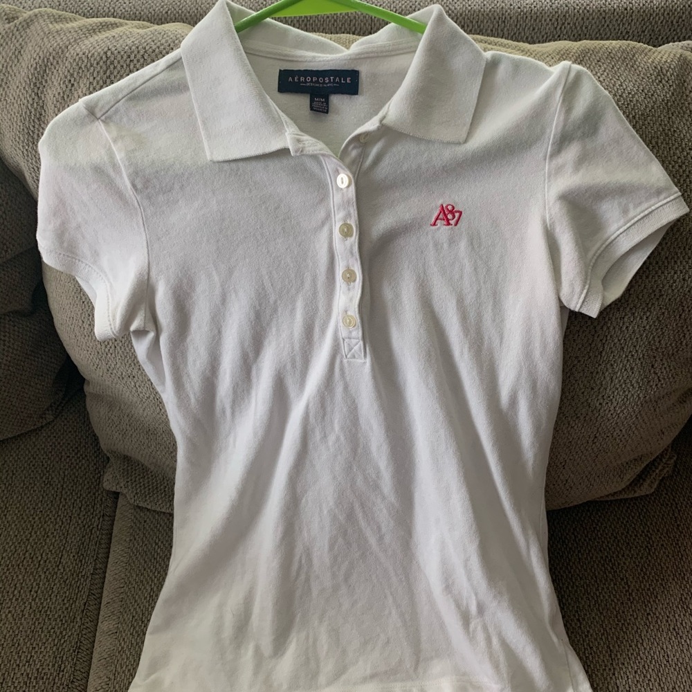 White Aeropostale uniform shirt